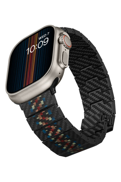 Apple Watch / Ultra Uyumlu Karbon Fiber Kordon Rhapsody