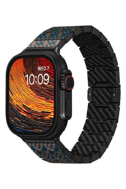 Apple Watch / Ultra Uyumlu Karbon Fiber Kordon Stairs