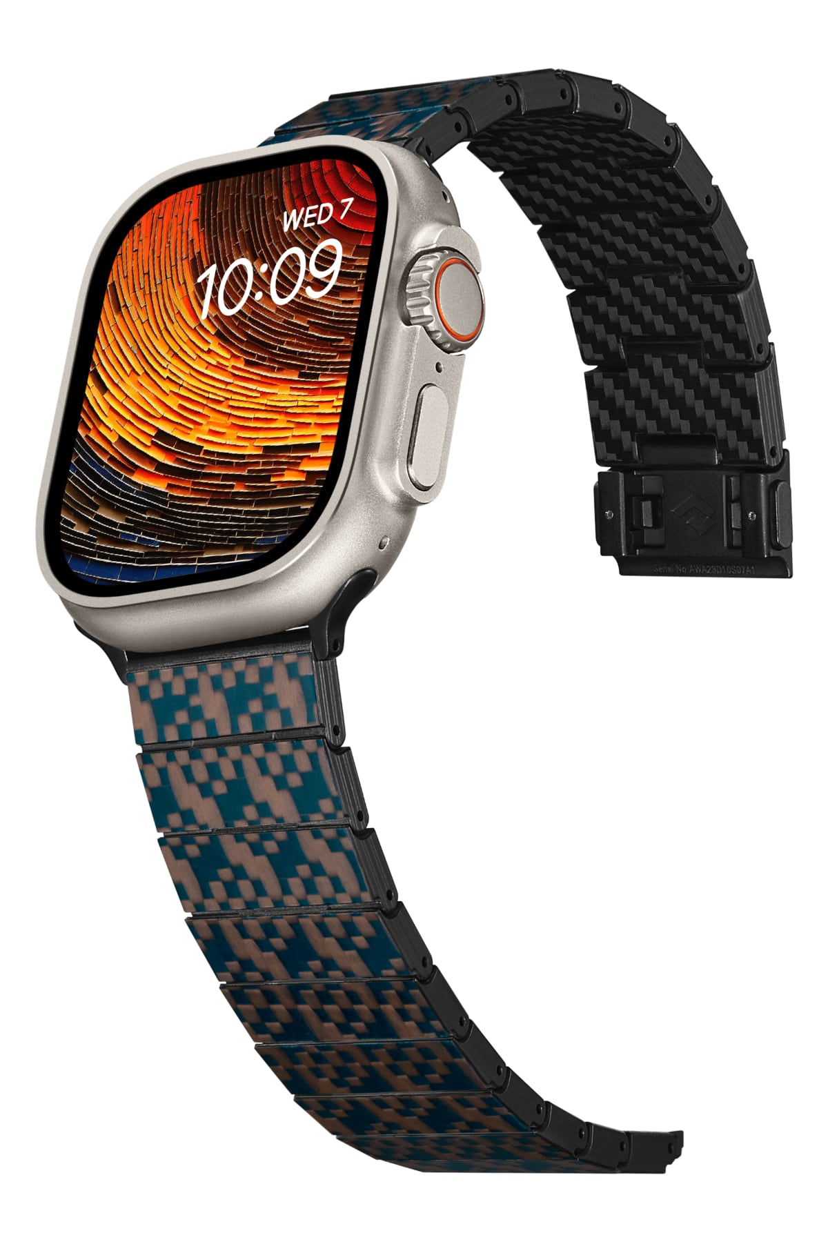 Apple Watch / Ultra Uyumlu Karbon Fiber Kordon Stairs