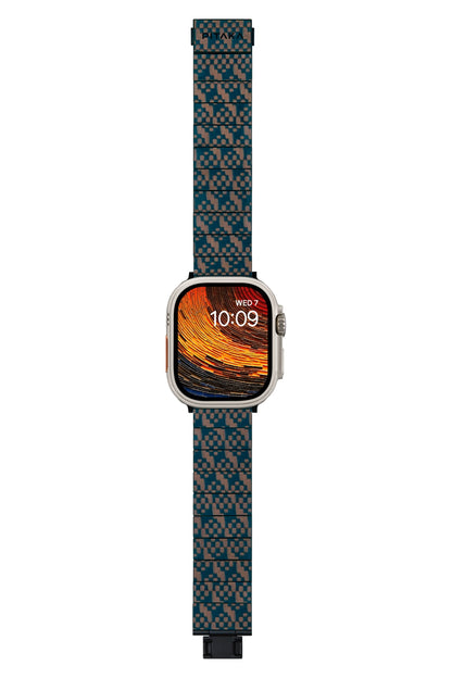 Apple Watch / Ultra Uyumlu Karbon Fiber Kordon Stairs