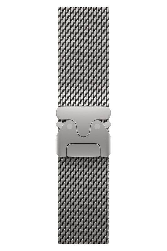Apple Watch Ultra Uyumlu Kalın Örgü Milano Loop Gümüş Gri