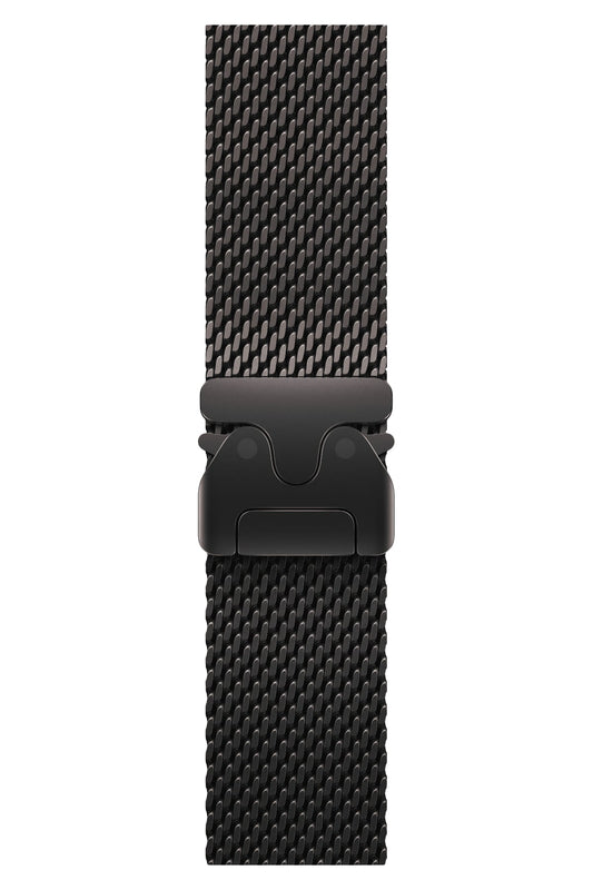 Apple Watch Ultra Uyumlu Kalın Örgü Milano Loop Siyah