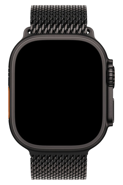 Apple Watch Ultra Uyumlu Kalın Örgü Milano Loop Siyah