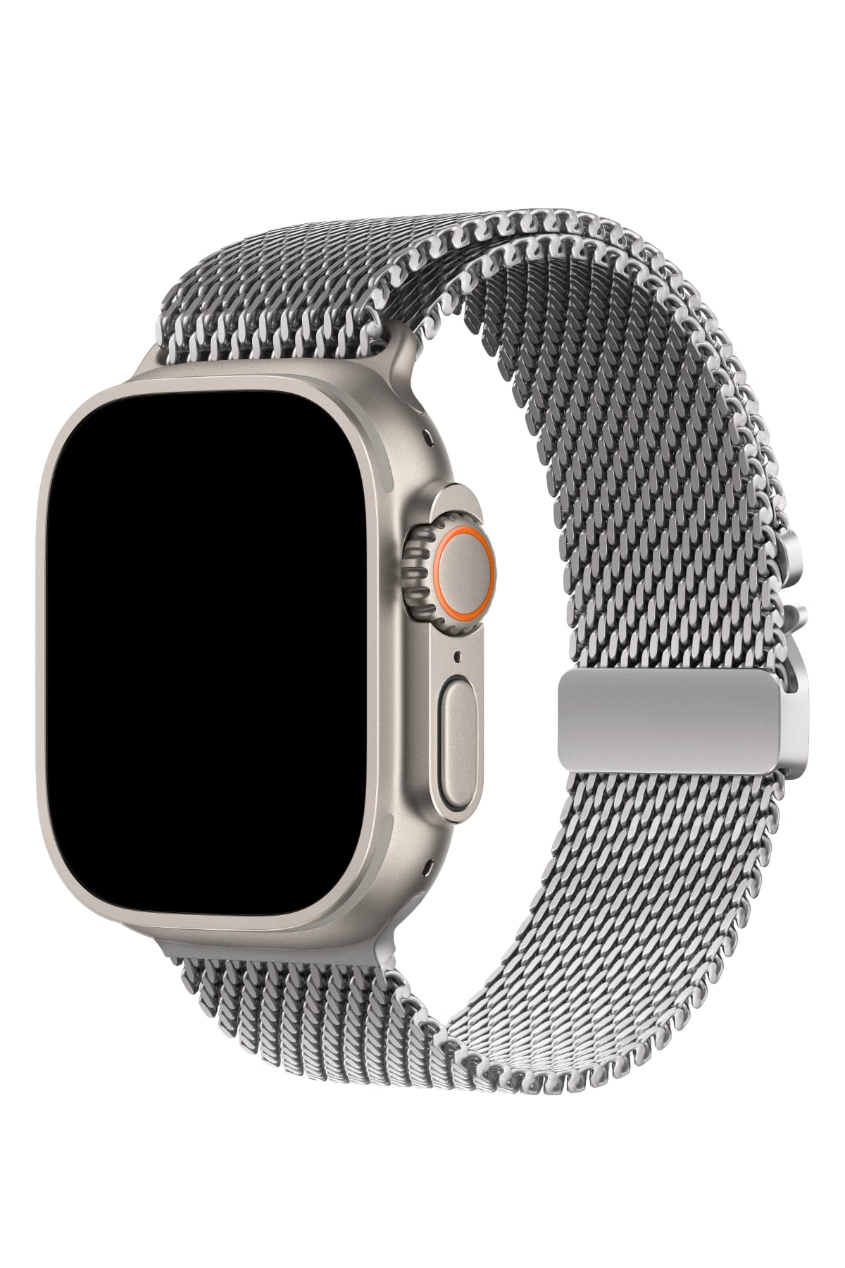 Apple Watch Ultra Uyumlu Titanyum Milano Loop Gümüş