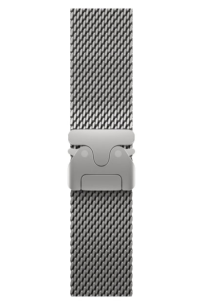Apple Watch Ultra Uyumlu Titanyum Milano Loop Gümüş