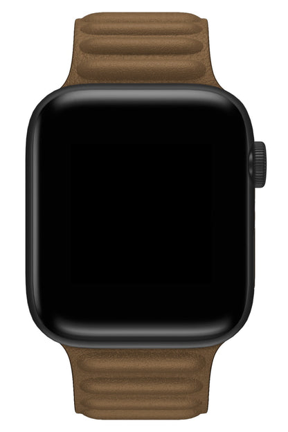 Apple Watch Uyumlu Baklalı Deri Loop Kordon Chamoisee