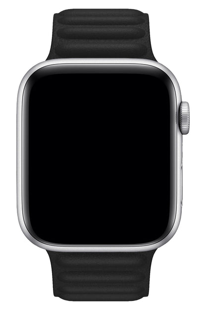 Apple Watch Uyumlu Baklalı Deri Loop Kordon Siyah