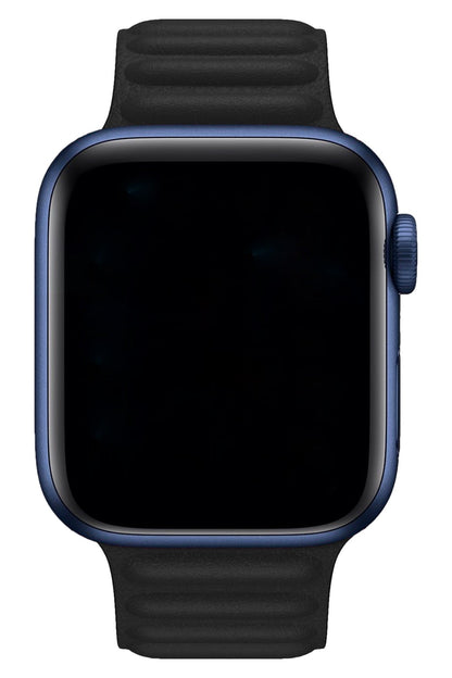 Apple Watch Uyumlu Baklalı Deri Loop Kordon Siyah