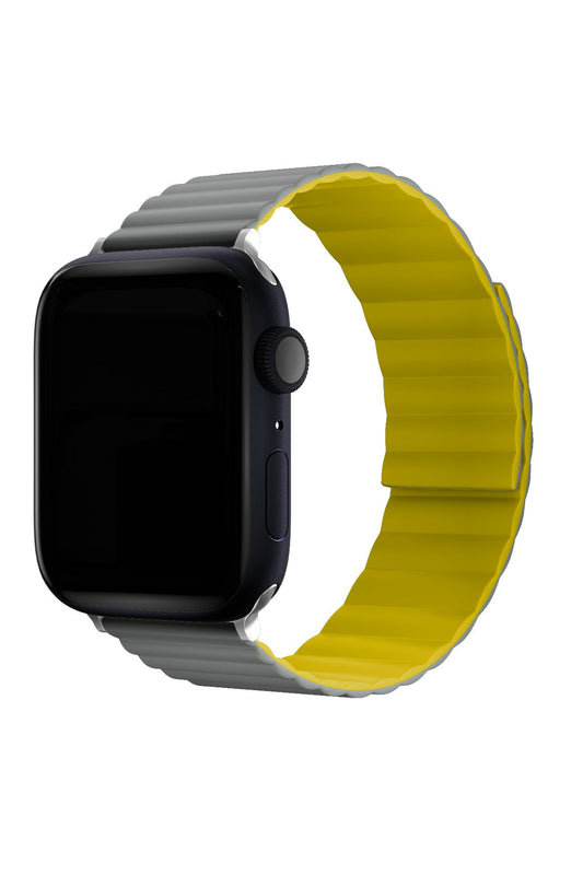 Apple Watch Uyumlu Baklalı Louis Loop Kordon Medium Gray