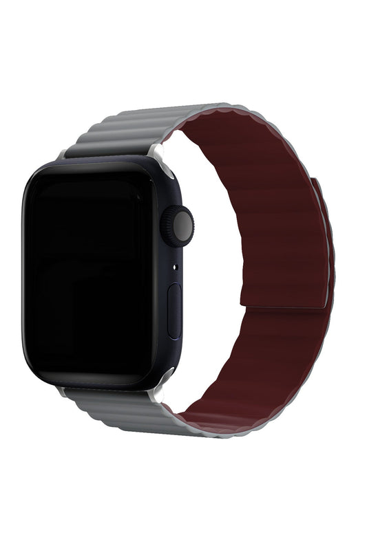 Apple Watch Uyumlu Baklalı Louis Loop Kordon Stone Red