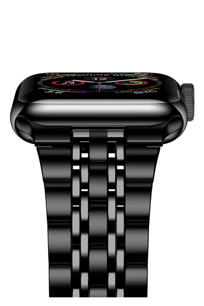 Apple Watch Uyumlu Beads Loop Çelik Kordon Onyx