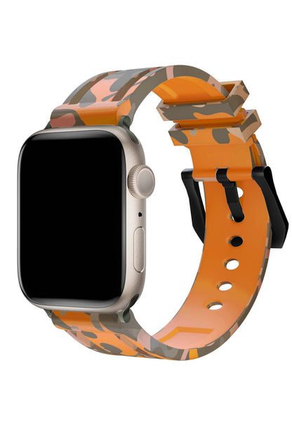 Apple Watch Uyumlu Camouflage Loop Silikon Kordon Copper