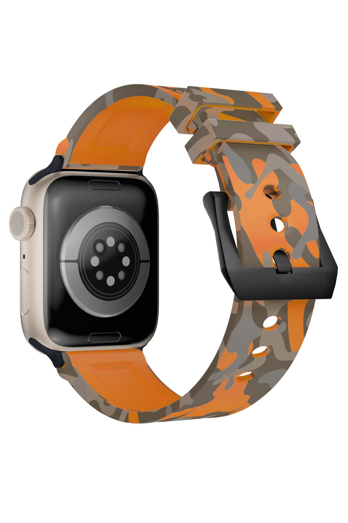 Apple Watch Uyumlu Camouflage Loop Silikon Kordon Copper