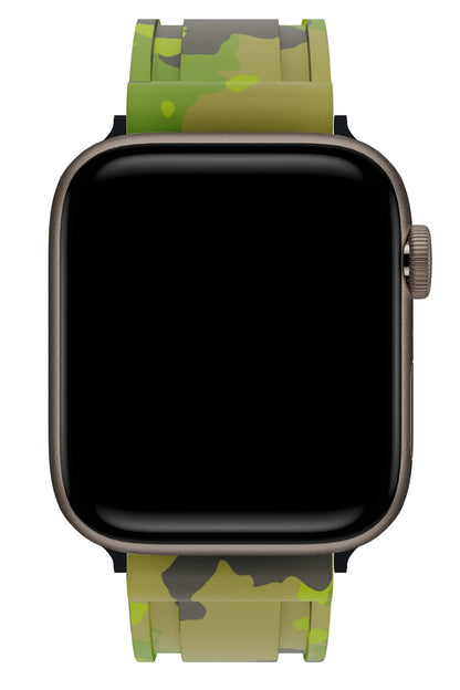 Apple Watch Uyumlu Camouflage Loop Silikon Kordon Reseda