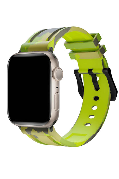 Apple Watch Uyumlu Camouflage Loop Silikon Kordon Reseda