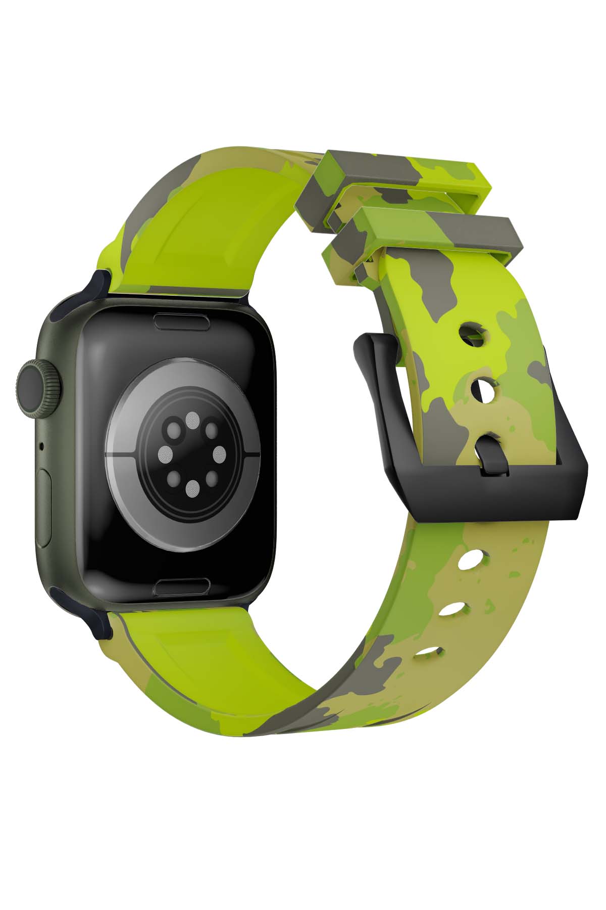 Apple Watch Uyumlu Camouflage Loop Silikon Kordon Reseda