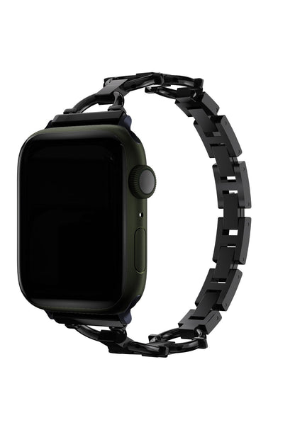 Apple Watch Uyumlu Chain Loop Kordon Frost Black