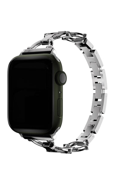 Apple Watch Uyumlu Chain Loop Kordon Light Gray