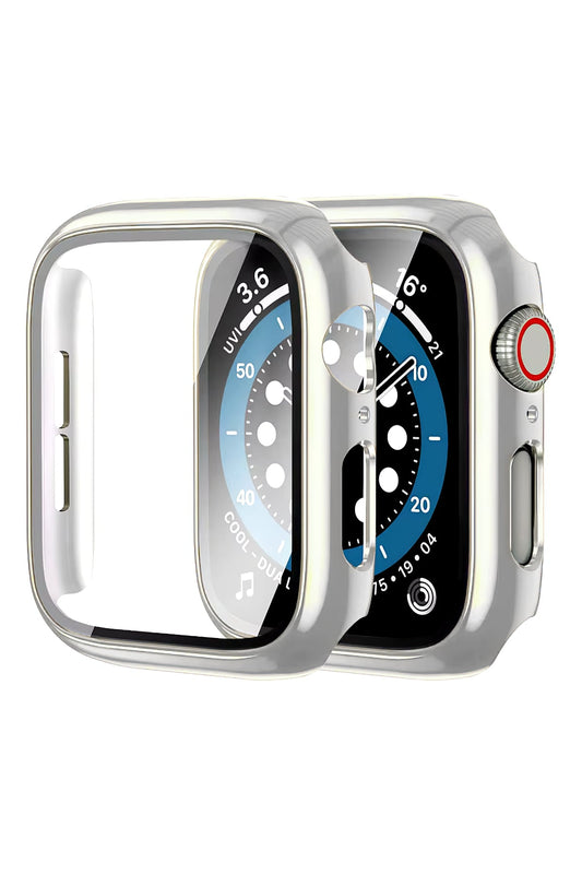 Apple Watch Uyumlu Ekran Koruyucu Gümüş Gri Kasa