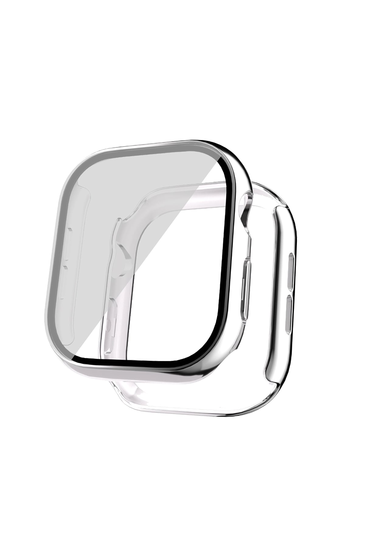 Apple Watch Uyumlu Ekran Koruyucu Gümüş Gri Kasa