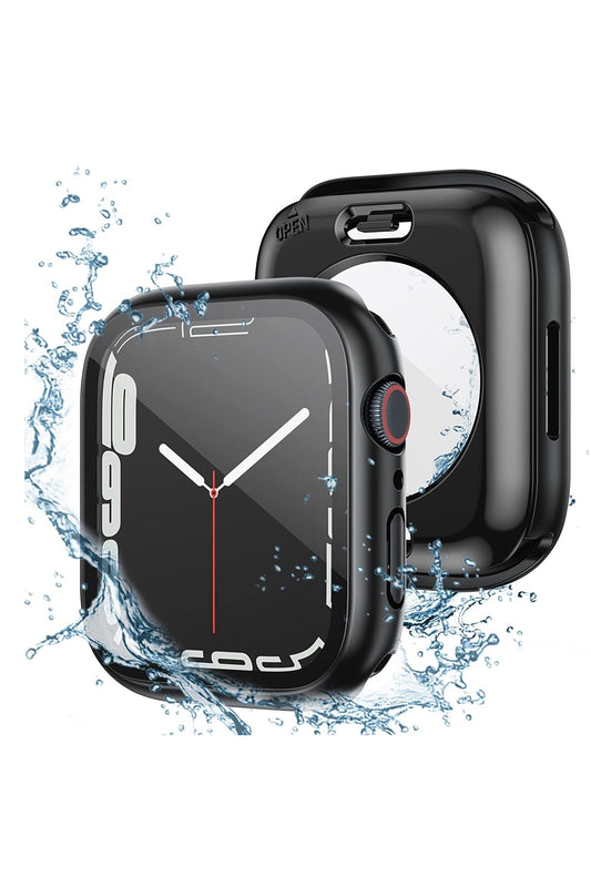 Apple Watch Uyumlu Ekran Koruyucu Kasa Suya Dayanıklı Dark Black