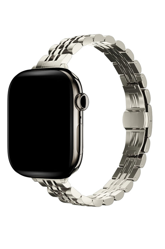 Apple Watch Uyumlu Elegance Çelik Kordon Mat Starlight