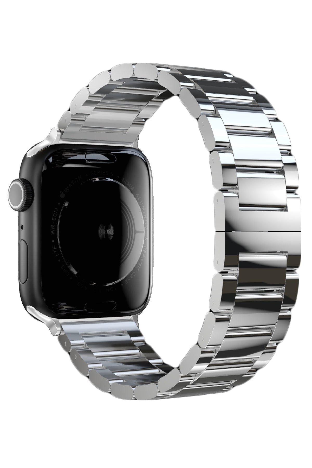 Apple Watch Uyumlu Gloss Loop Çelik Kordon Gümüş Gri