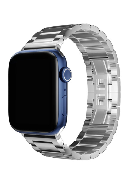 Apple Watch Uyumlu Gloss Loop Çelik Kordon Gümüş Gri