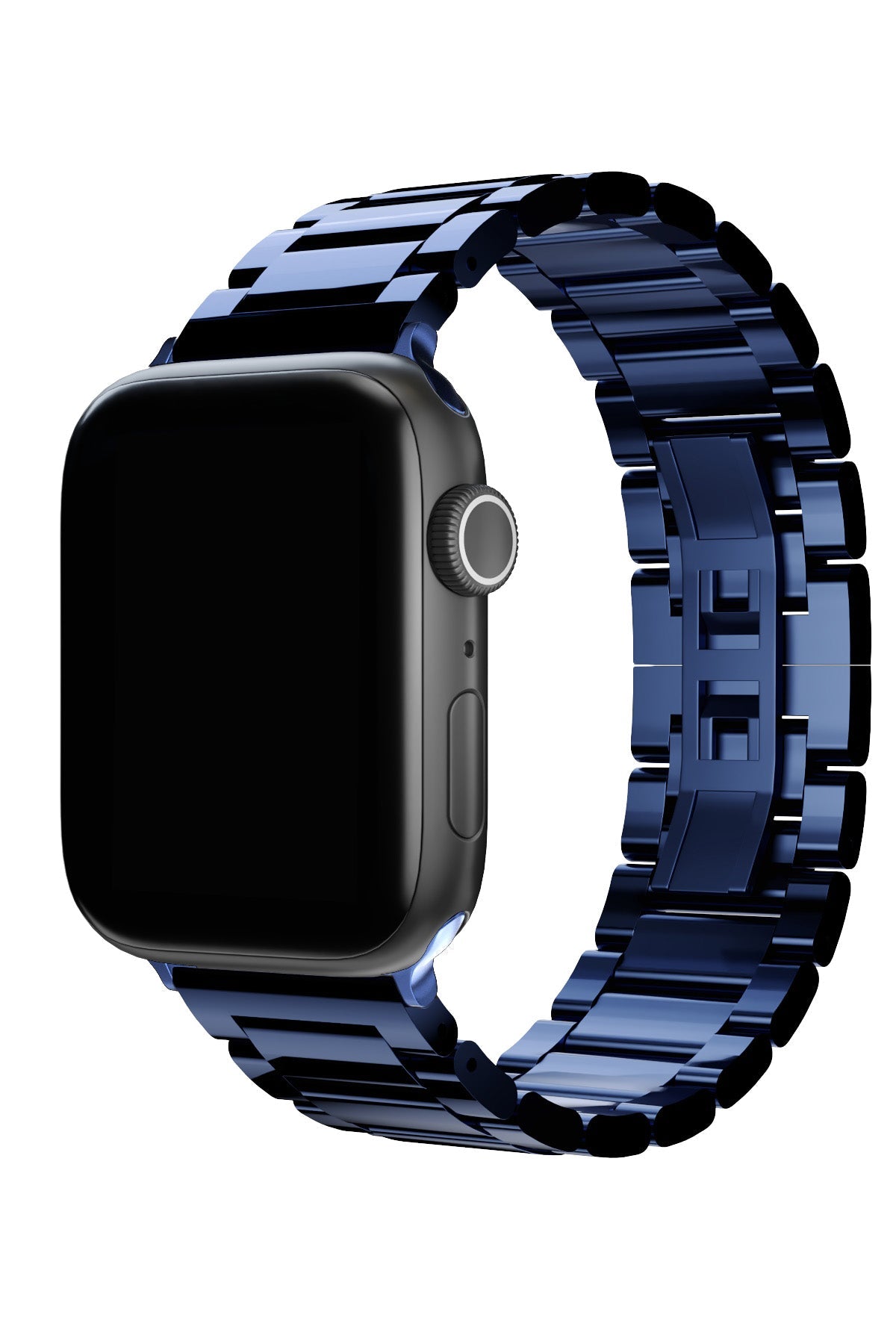 Apple Watch Uyumlu Gloss Loop Çelik Kordon Mavi
