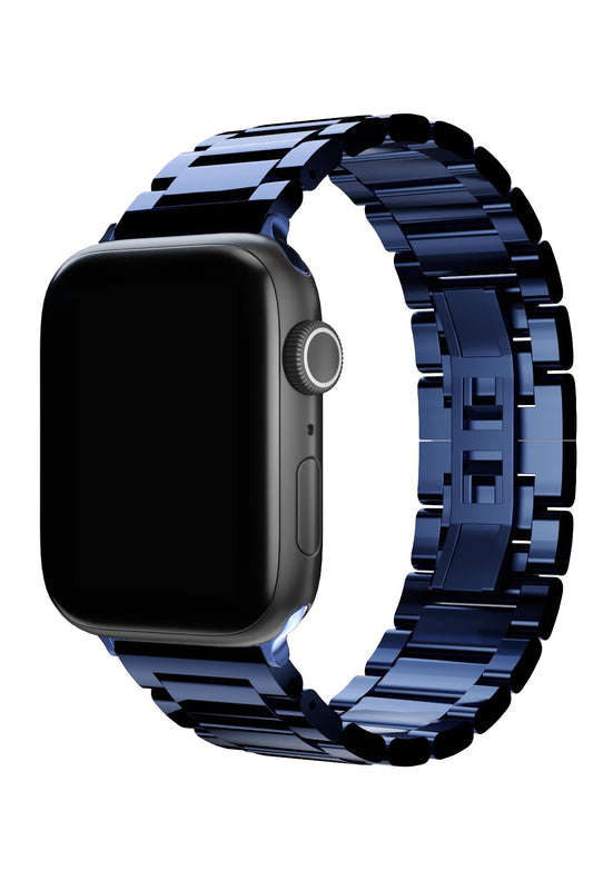 Apple Watch Uyumlu Gloss Loop Çelik Kordon Mavi