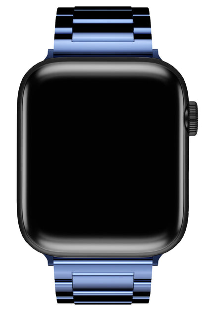 Apple Watch Uyumlu Gloss Loop Çelik Kordon Mavi