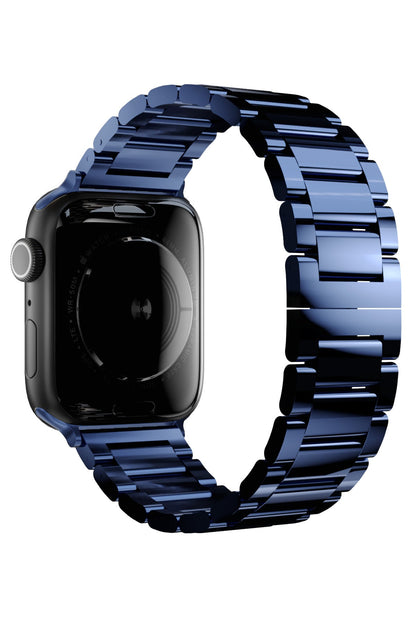 Apple Watch Uyumlu Gloss Loop Çelik Kordon Mavi