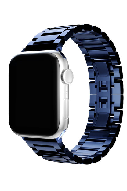 Apple Watch Uyumlu Gloss Loop Çelik Kordon Mavi