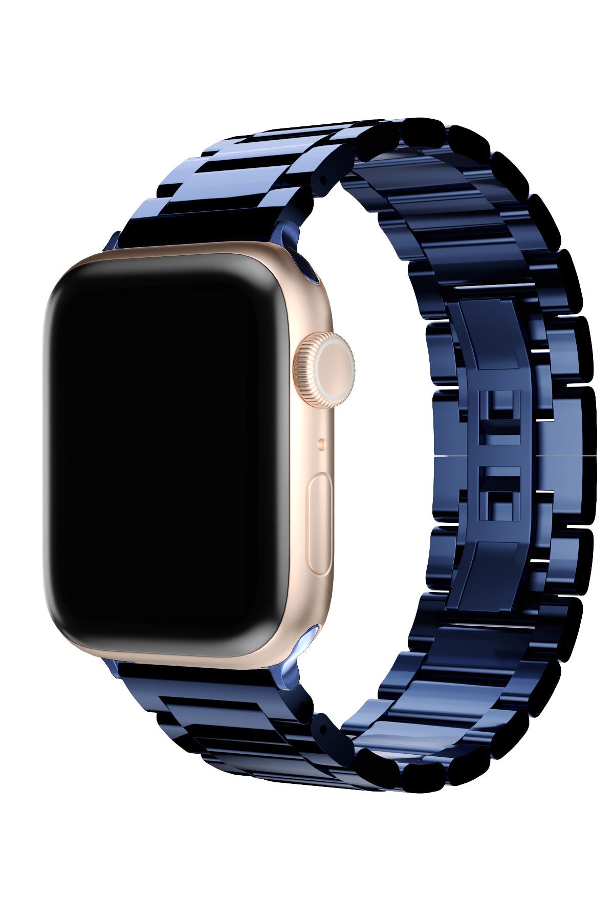 Apple Watch Uyumlu Gloss Loop Çelik Kordon Mavi