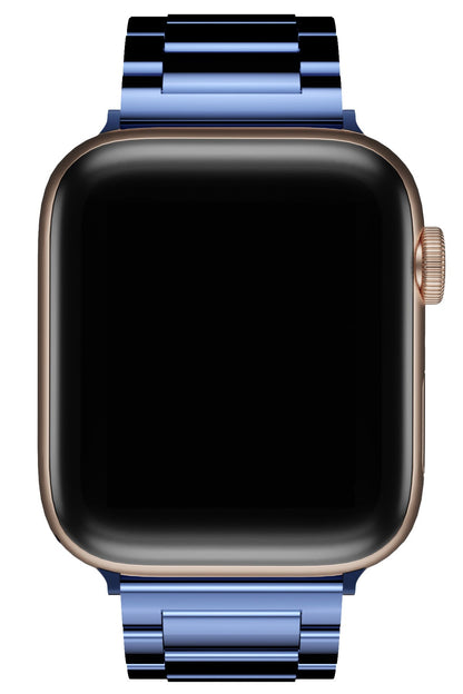 Apple Watch Uyumlu Gloss Loop Çelik Kordon Mavi