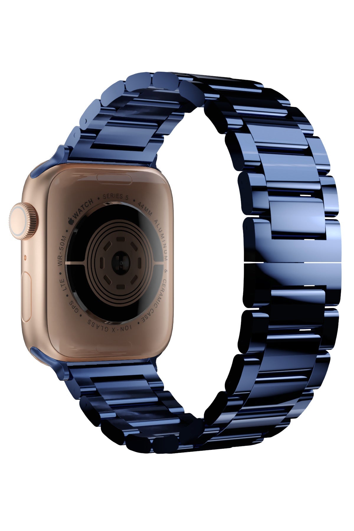 Apple Watch Uyumlu Gloss Loop Çelik Kordon Mavi