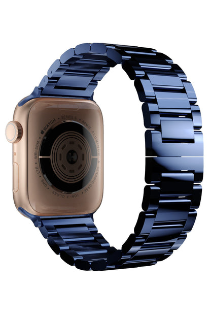 Apple Watch Uyumlu Gloss Loop Çelik Kordon Mavi