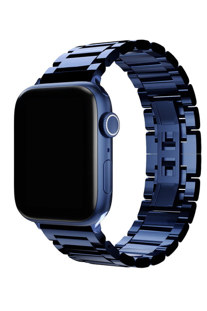 Apple Watch Uyumlu Gloss Loop Çelik Kordon Mavi
