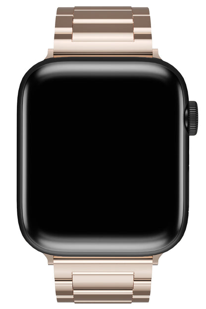 Apple Watch Uyumlu Gloss Loop Çelik Kordon Rose Gold