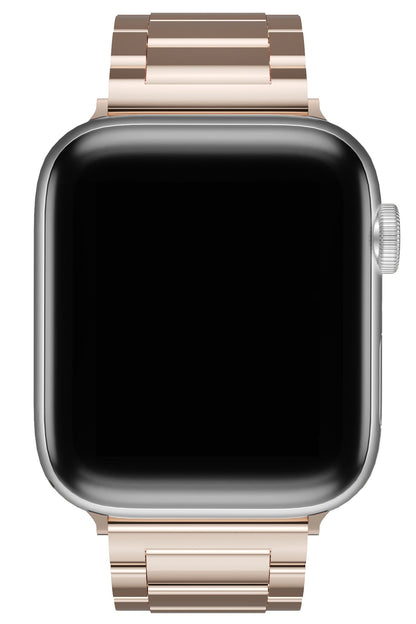 Apple Watch Uyumlu Gloss Loop Çelik Kordon Rose Gold