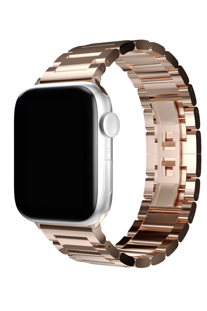 Apple Watch Uyumlu Gloss Loop Çelik Kordon Rose Gold