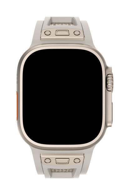 Apple Watch Uyumlu Hexagon Loop Silikon Kordon Starlight