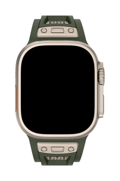 Apple Watch Uyumlu Hexagon Loop Silikon Kordon Yeşil