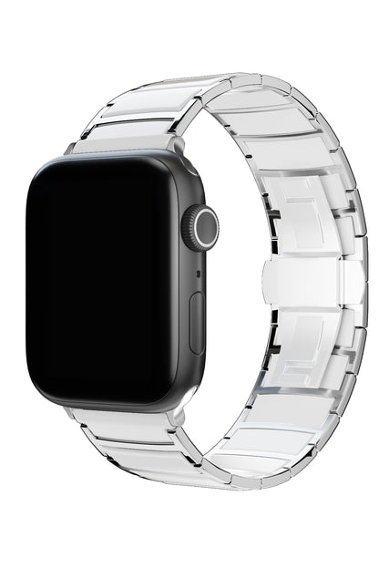 Apple Watch Uyumlu Çelik Seramik Luna Loop Kordon Havlit