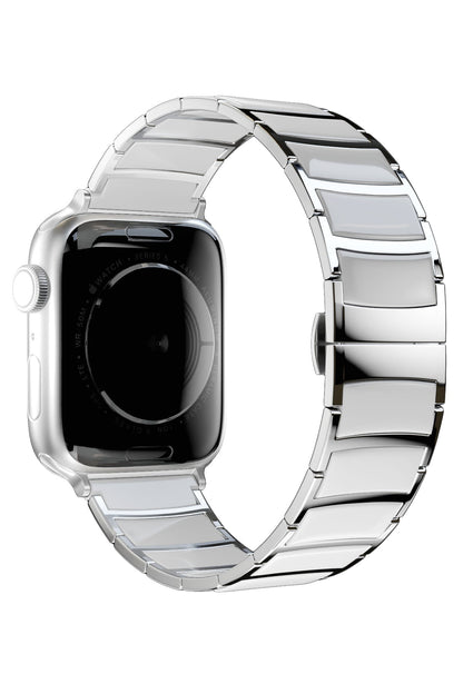 Apple Watch Uyumlu Çelik Seramik Luna Loop Kordon Havlit