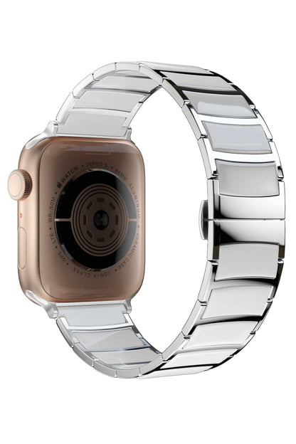 Apple Watch Uyumlu Çelik Seramik Luna Loop Kordon Havlit
