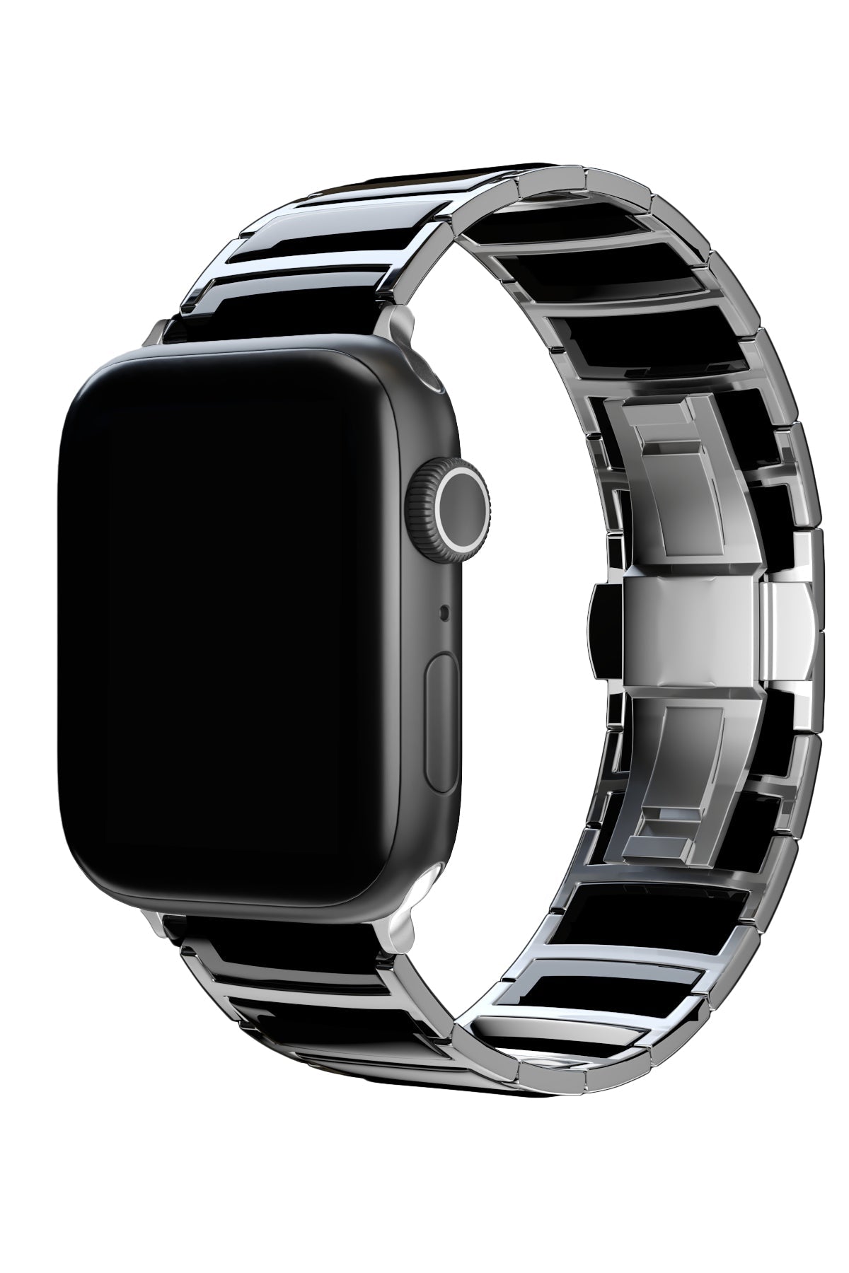 Apple Watch Uyumlu Çelik Seramik Luna Loop Kordon Hematit