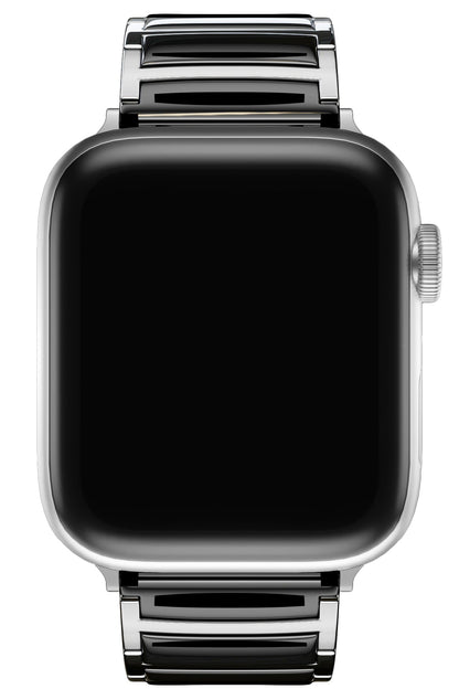 Apple Watch Uyumlu Çelik Seramik Luna Loop Kordon Hematit