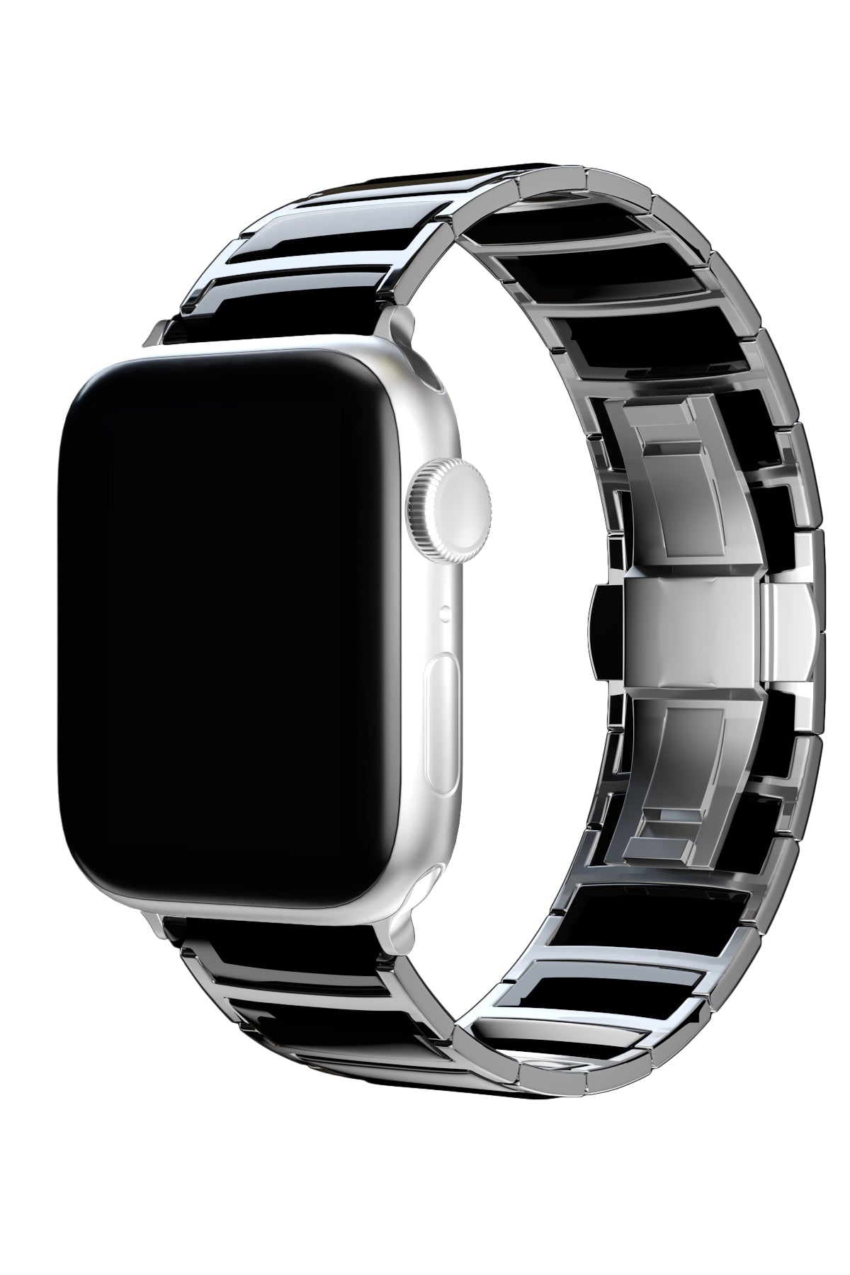 Apple Watch Uyumlu Çelik Seramik Luna Loop Kordon Hematit