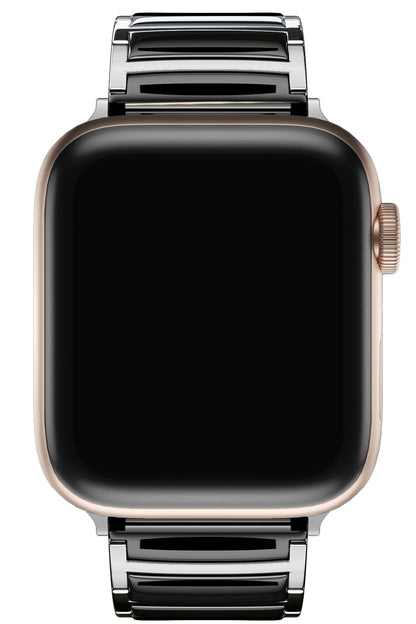 Apple Watch Uyumlu Çelik Seramik Luna Loop Kordon Hematit